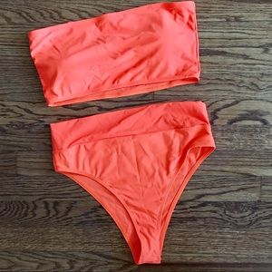neon orange bikini